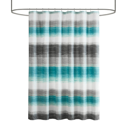 Madison Park Essentials Stripe Print Shower Curtain