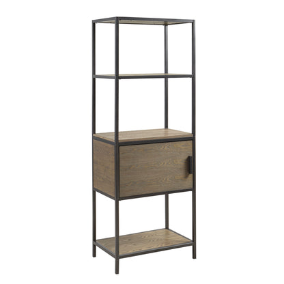 Madison Park 3-Shelf Bookcase with Storage Cabinet