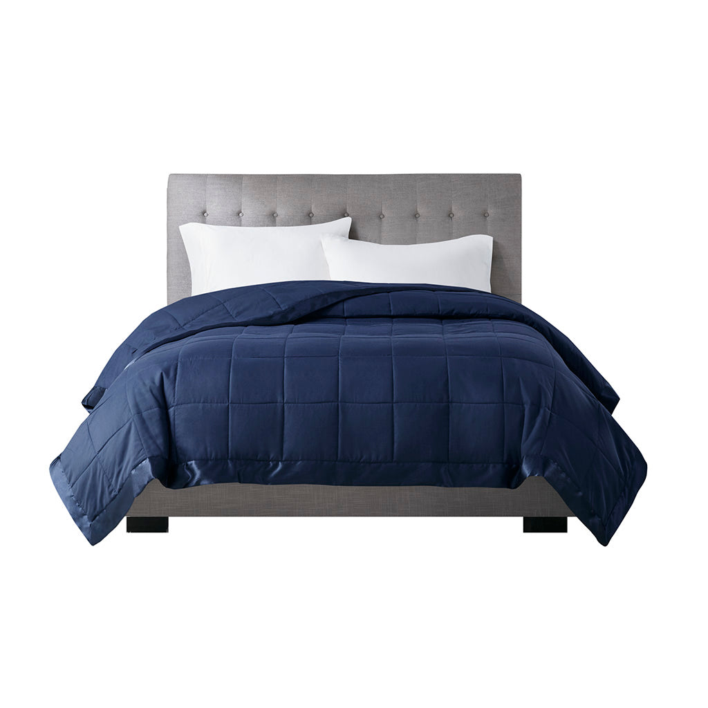 Madison Park Lightweight Down Alternative Blanket with Satin Trim