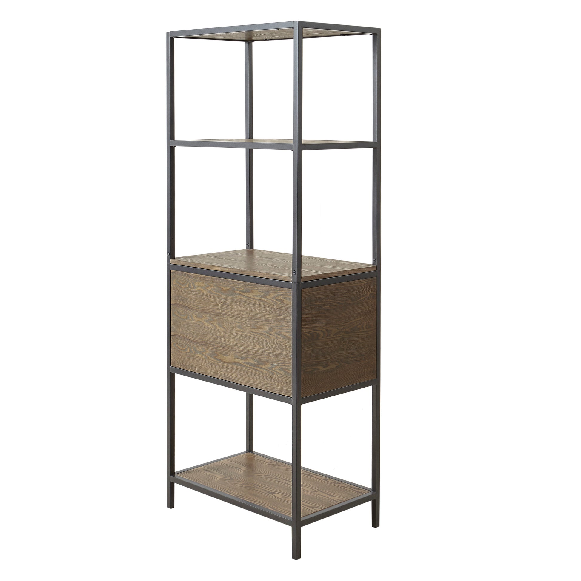 Madison Park 3-Shelf Bookcase with Storage Cabinet