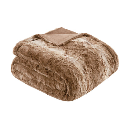 Madison Park Faux Fur Oversized Bed Throw