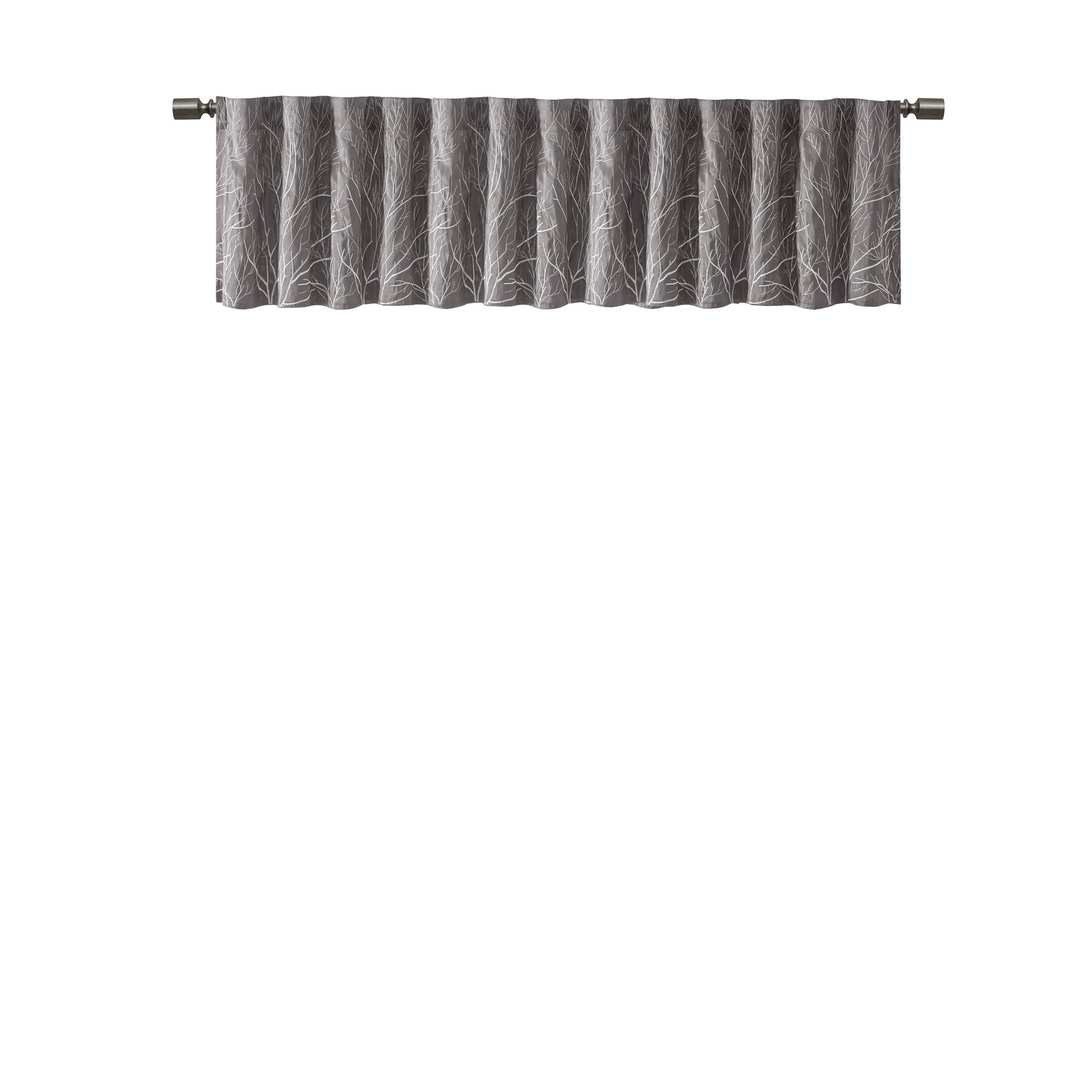 Madison Park Faux Silk Embroidered Window Valance