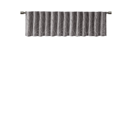 Madison Park Faux Silk Embroidered Window Valance