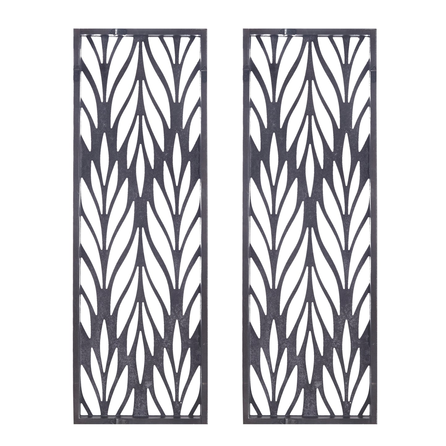 Madison Park Grey Laser Cut Wood 2-piece Panel Wall Decor Set