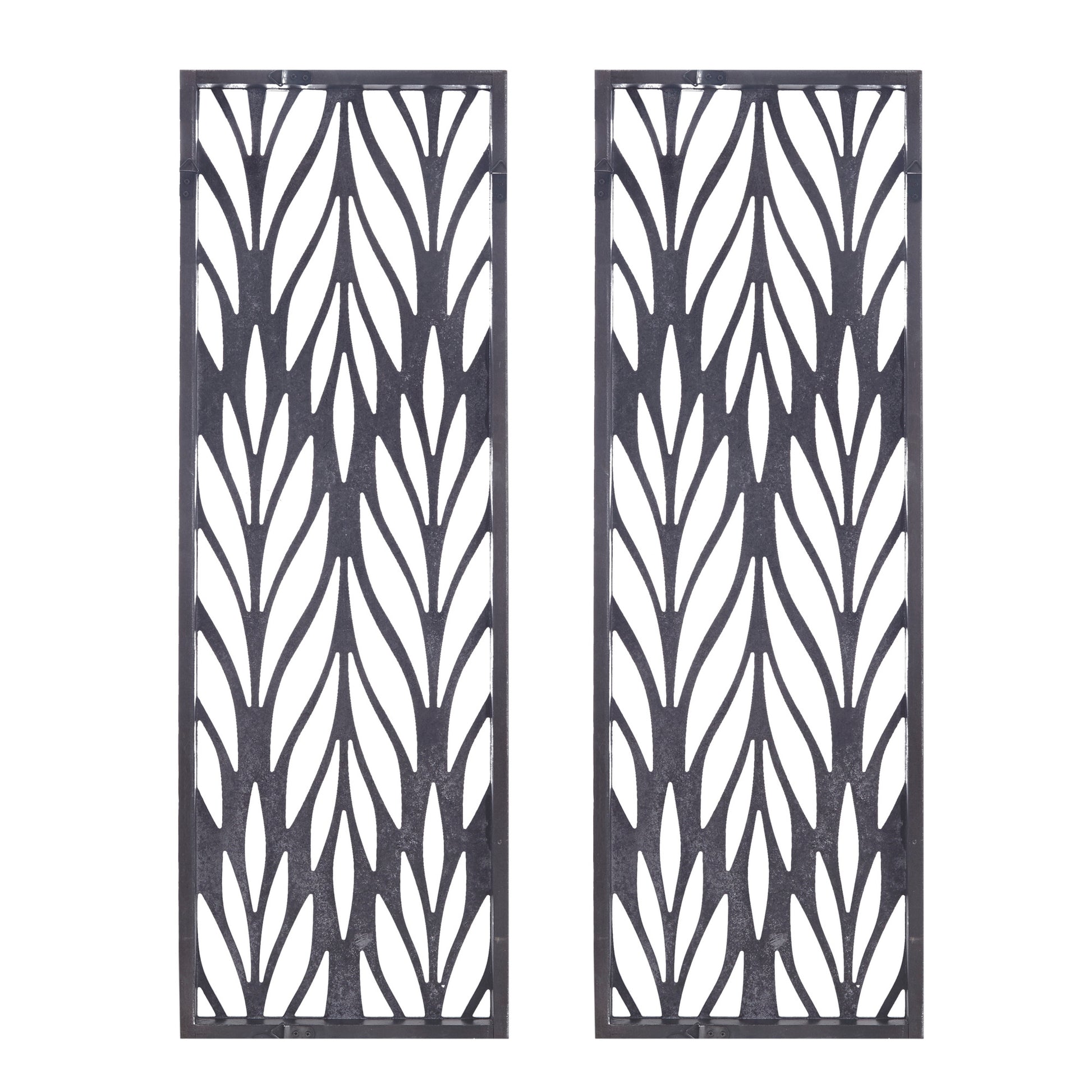 Madison Park Grey Laser Cut Wood 2-piece Panel Wall Decor Set