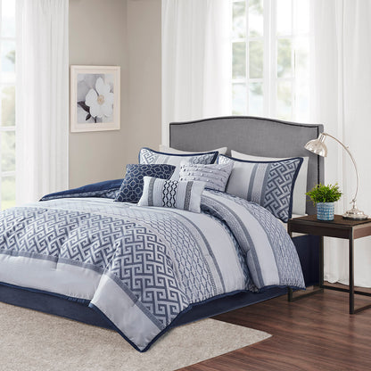 Madison Park 7 Piece Jacquard Comforter Set