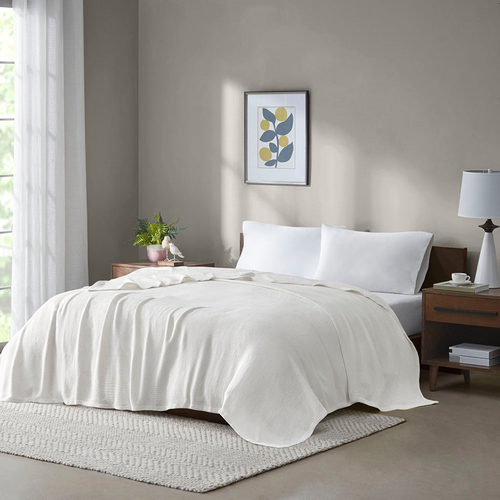 🎁 Freshspun Basketweave Cotton Blanket (100% off)