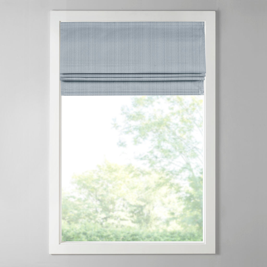 Madison Park Basketweave Room Darkening Cordless Roman Shade