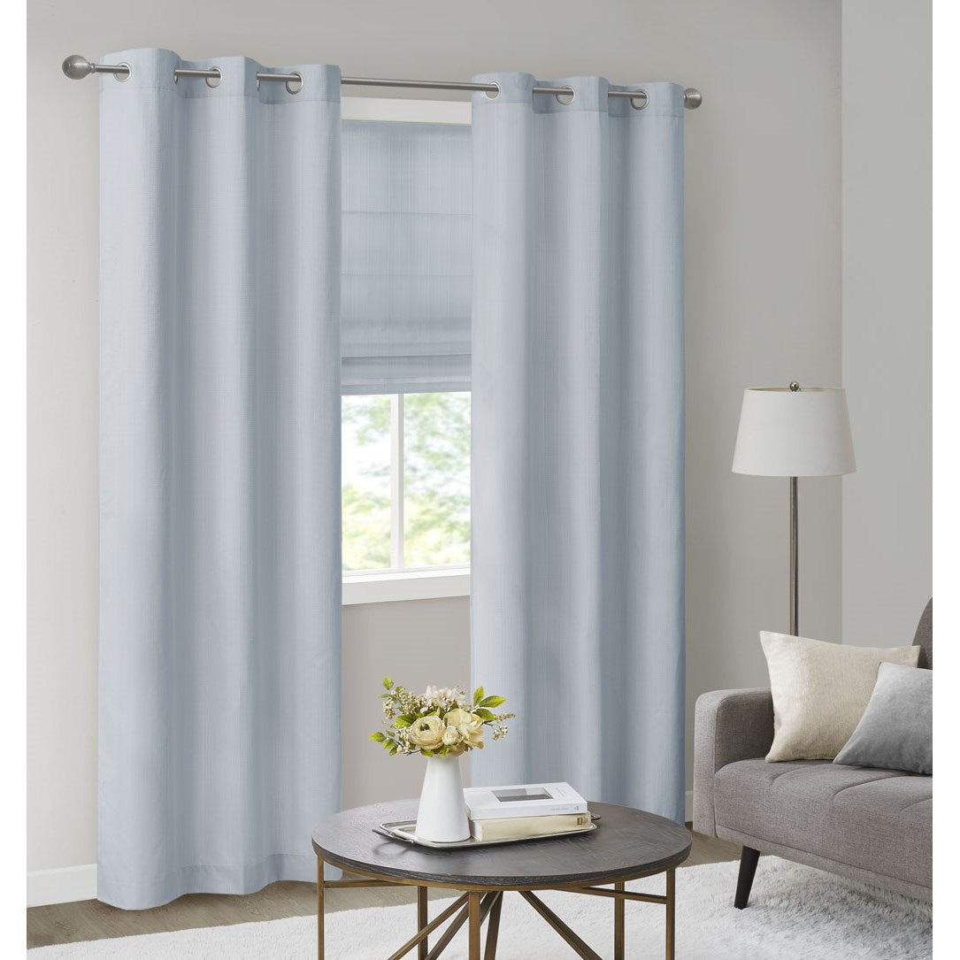 Madison Park Basketweave Room Darkening Curtain Panel Pair