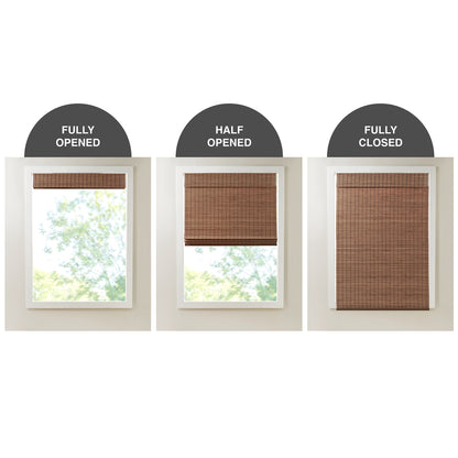 Madison Park Bamboo Light Filtering Roman Shade 64"L