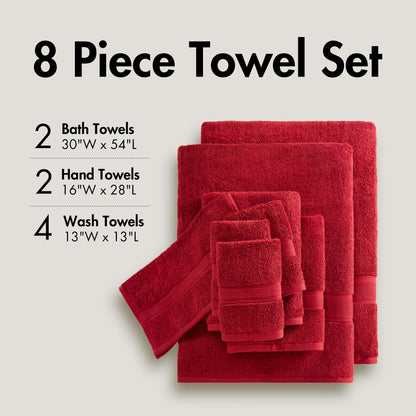 Madison Park Signature 800GSM Ultra-Soft 100% Cotton Absorbent Towel Set