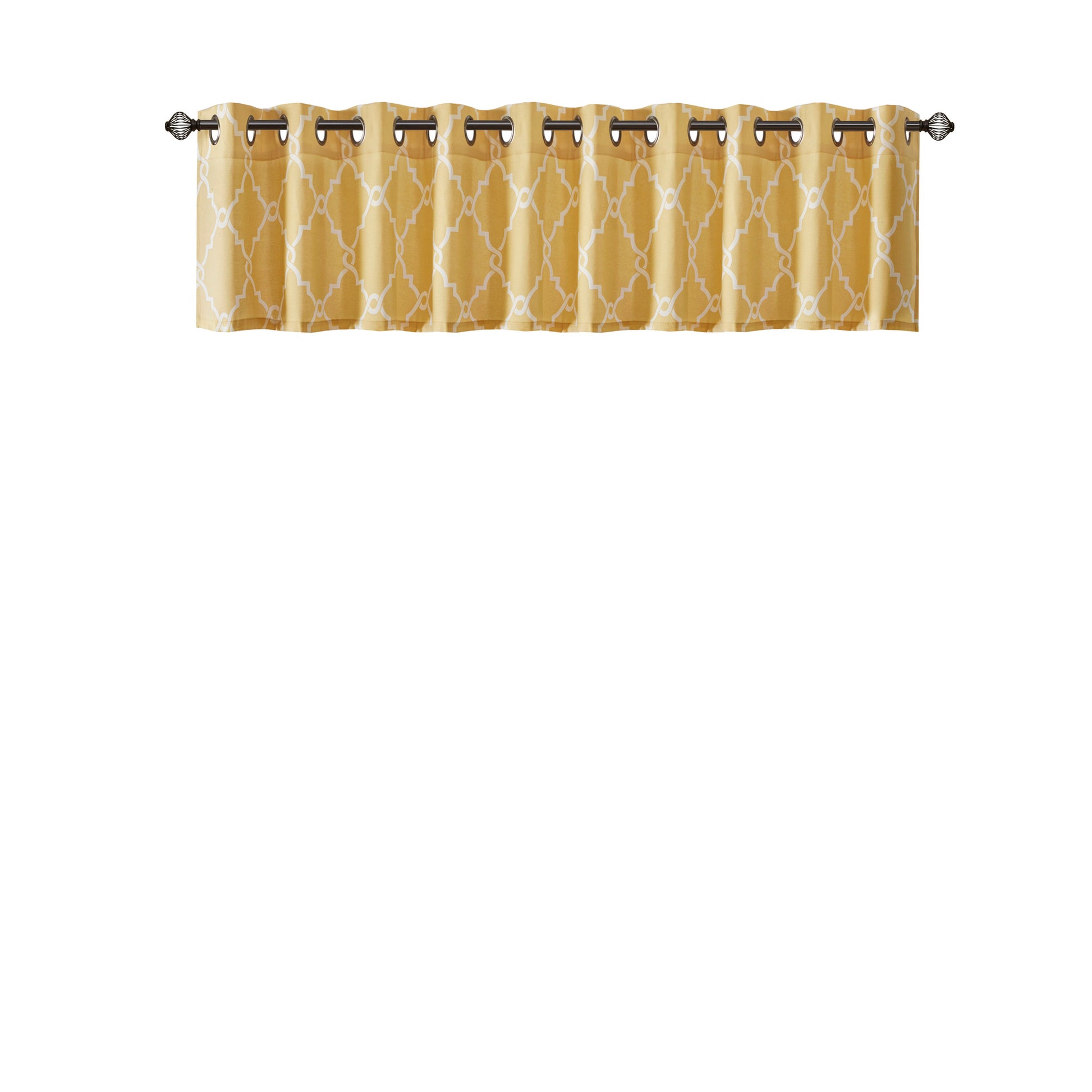 Madison Park Fretwork Print Grommet Top Window Valance