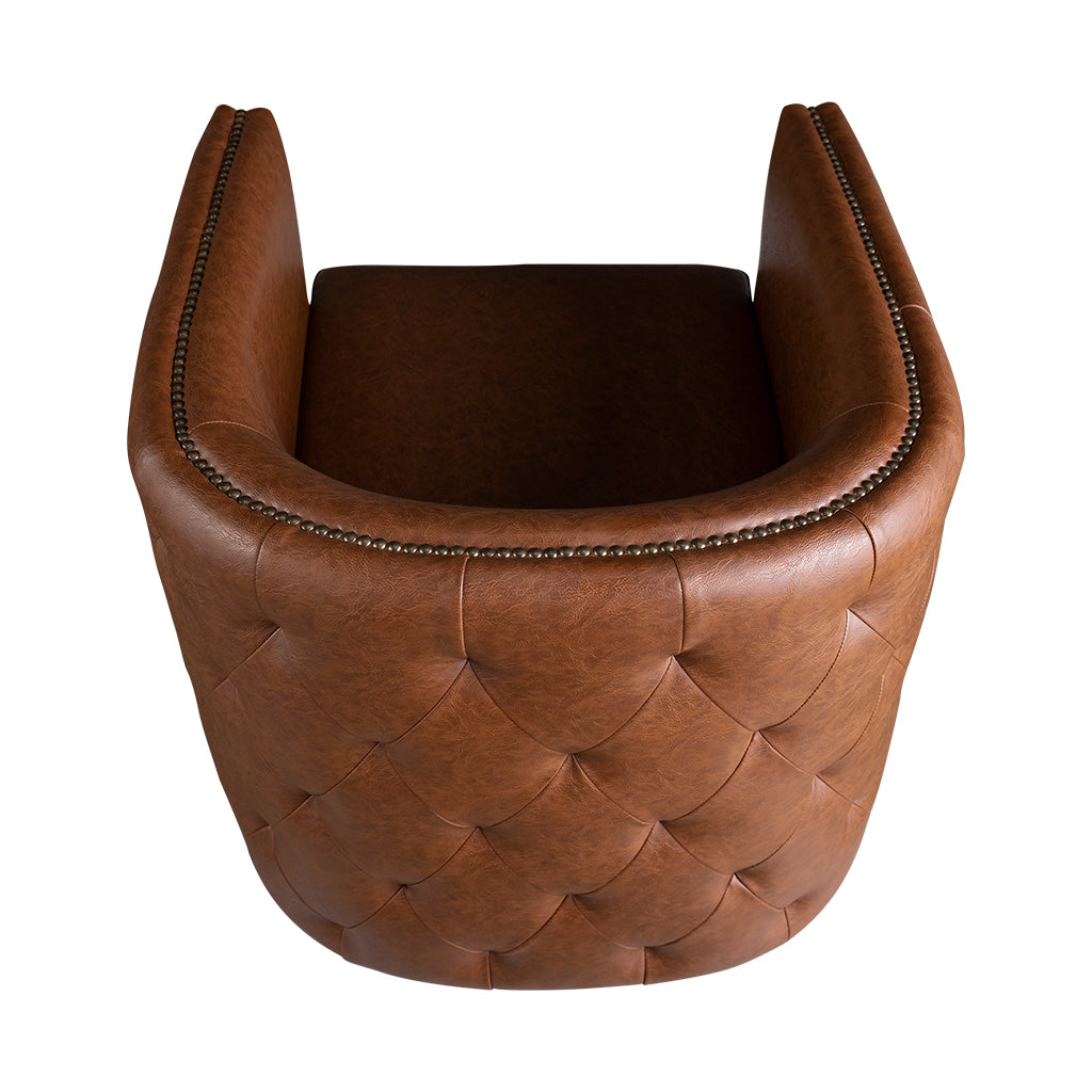 Madison Park Tufted Barrel Swivel Chair