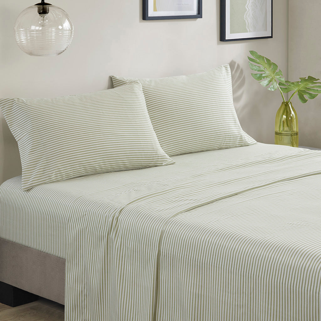 Madison Park Essentials Stripe Comforter Set with Bed Sheets