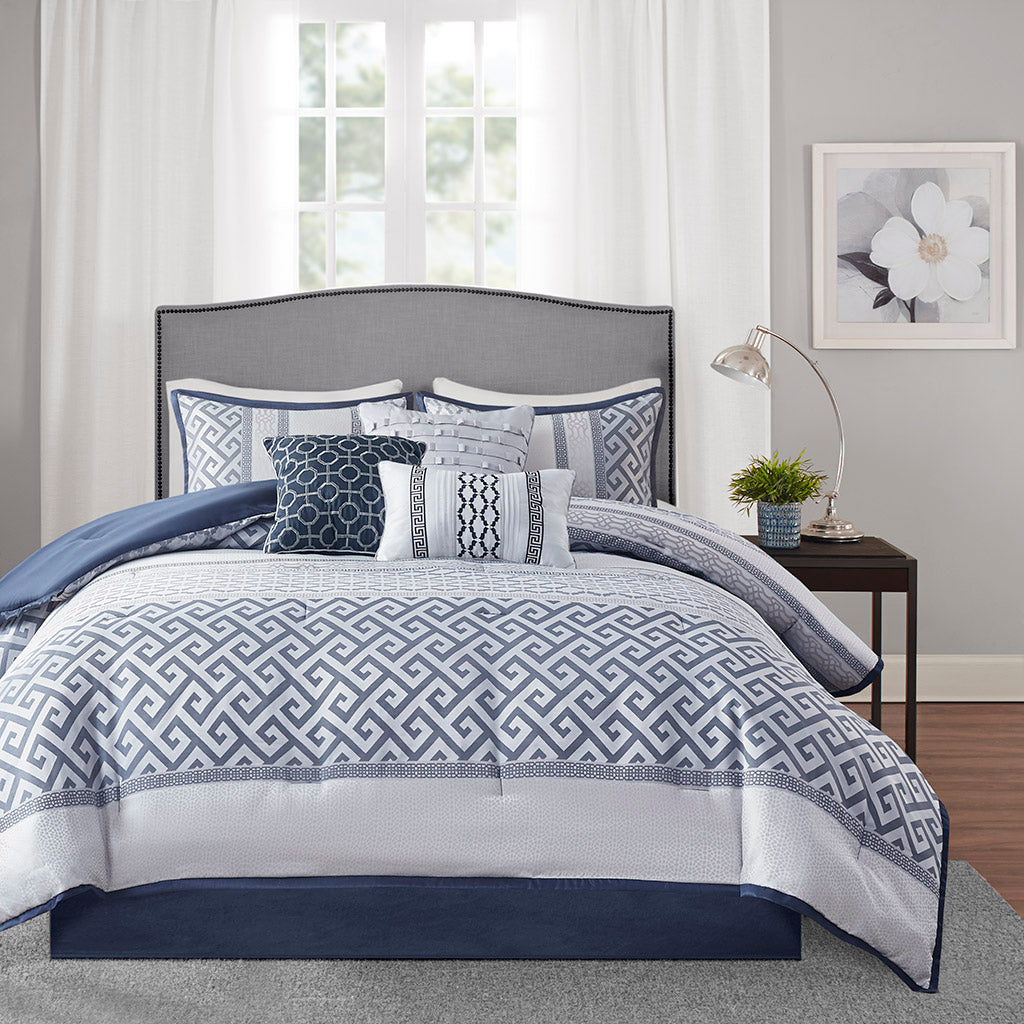 Madison Park 7 Piece Jacquard Comforter Set