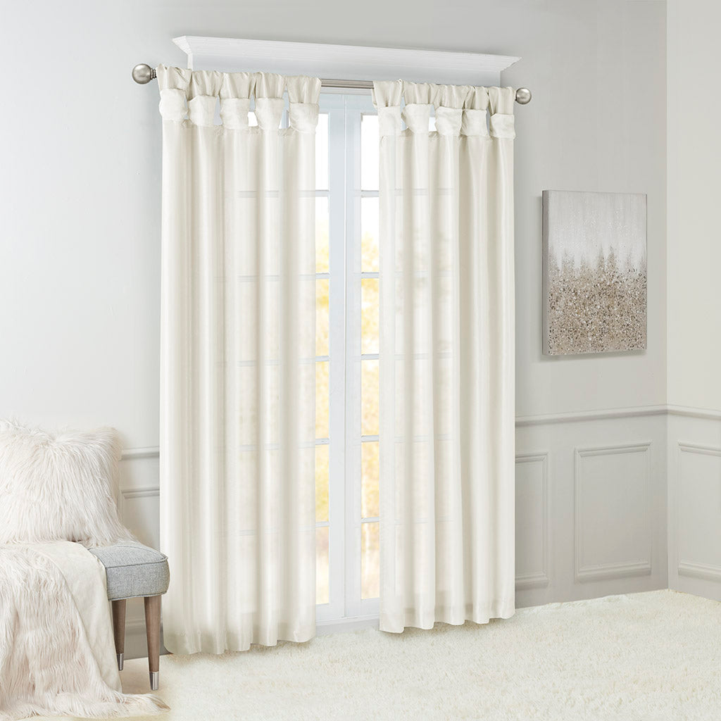 Madison Park Twist Tab Lined Window Curtain Panel