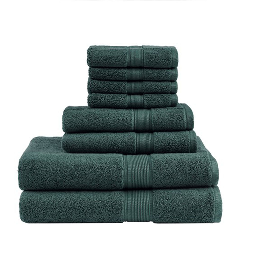 Madison Park Signature 100% Cotton 8 Piece Antimicrobial Towel Set