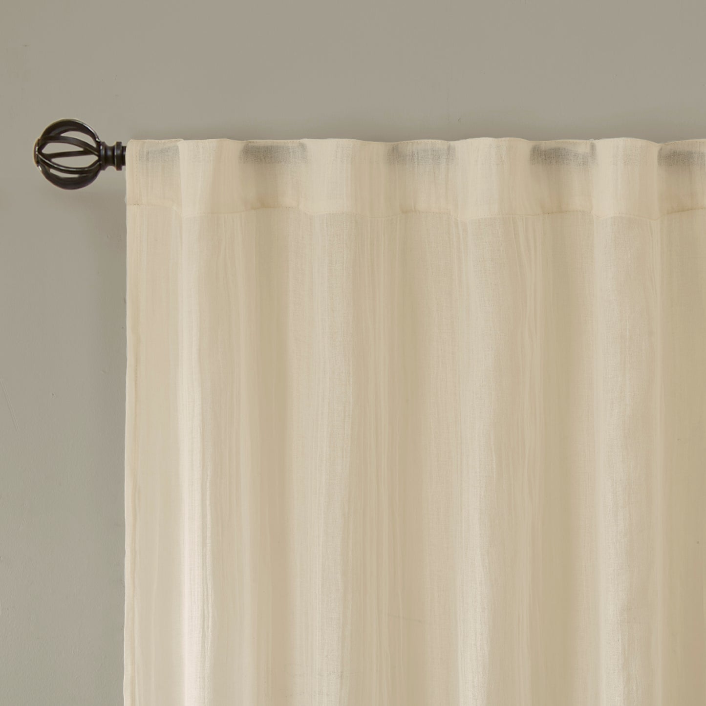 Madison Park Solid Crushed Curtain Panel Pair
