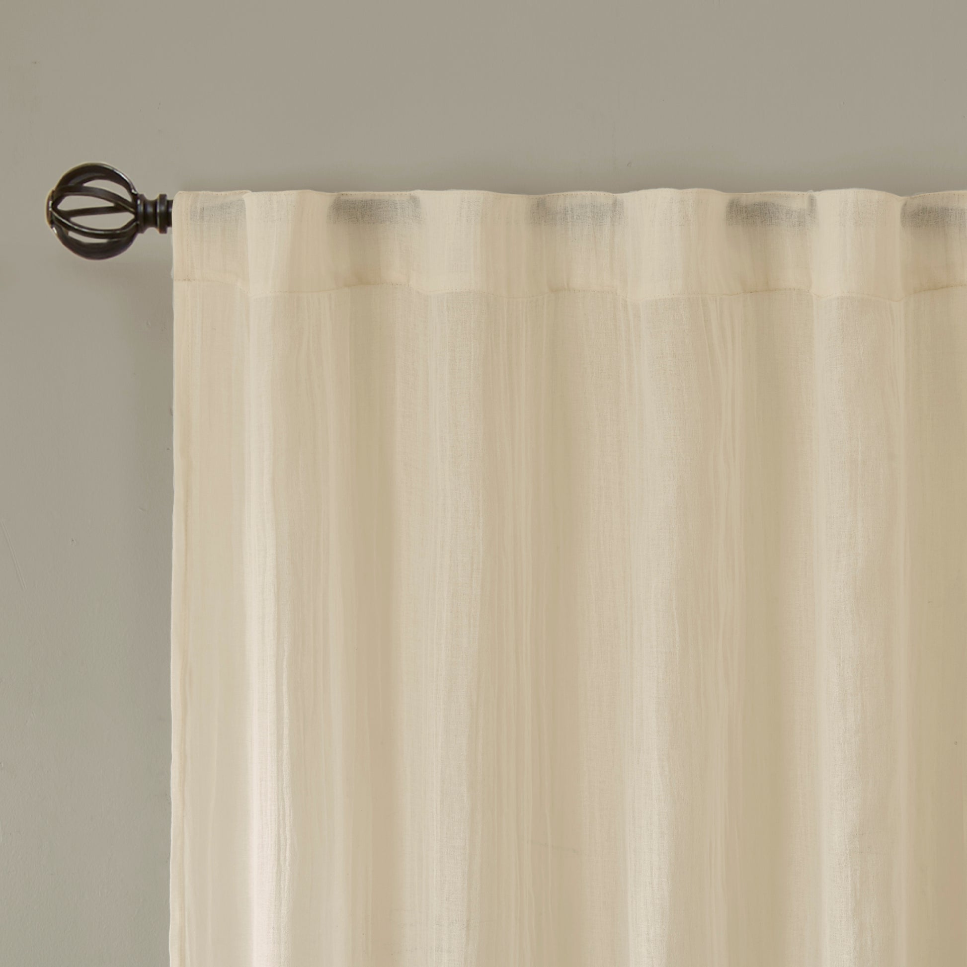 Madison Park Solid Crushed Curtain Panel Pair