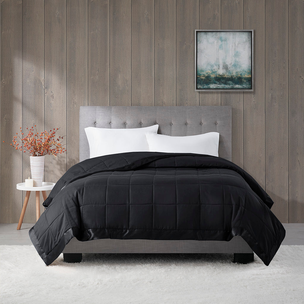 Madison Park Lightweight Down Alternative Blanket with Satin Trim