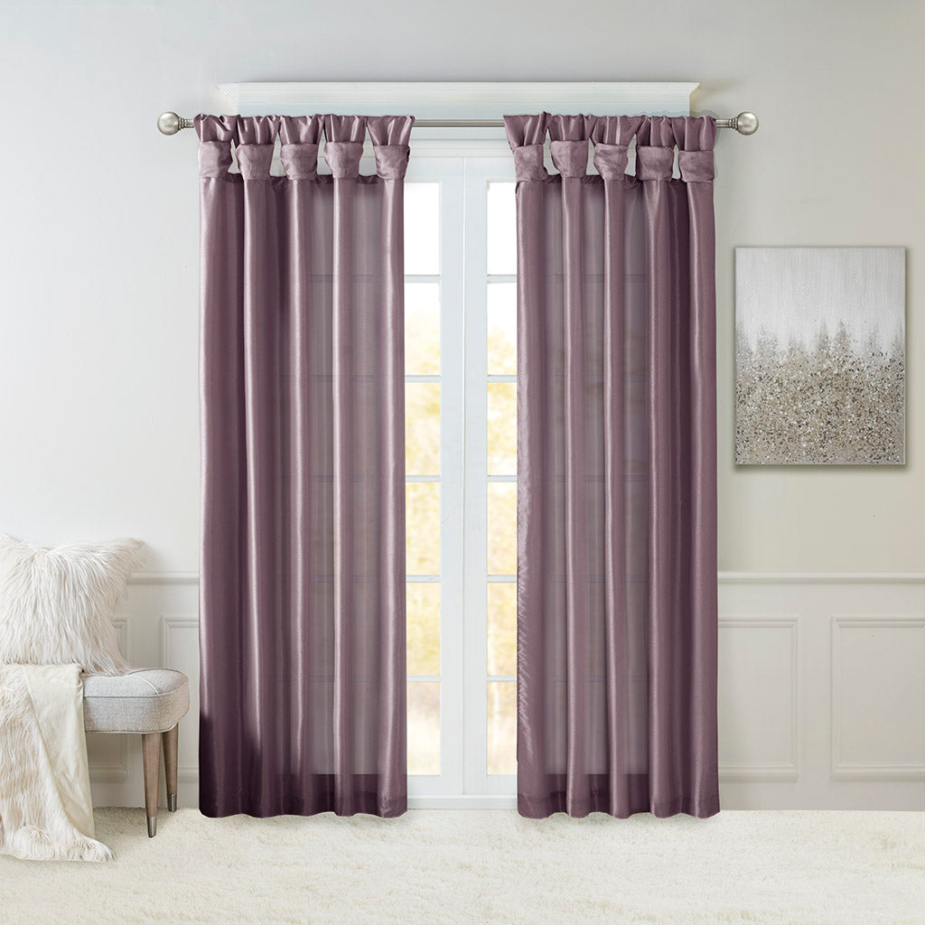 Madison Park Twist Tab Lined Window Curtain Panel