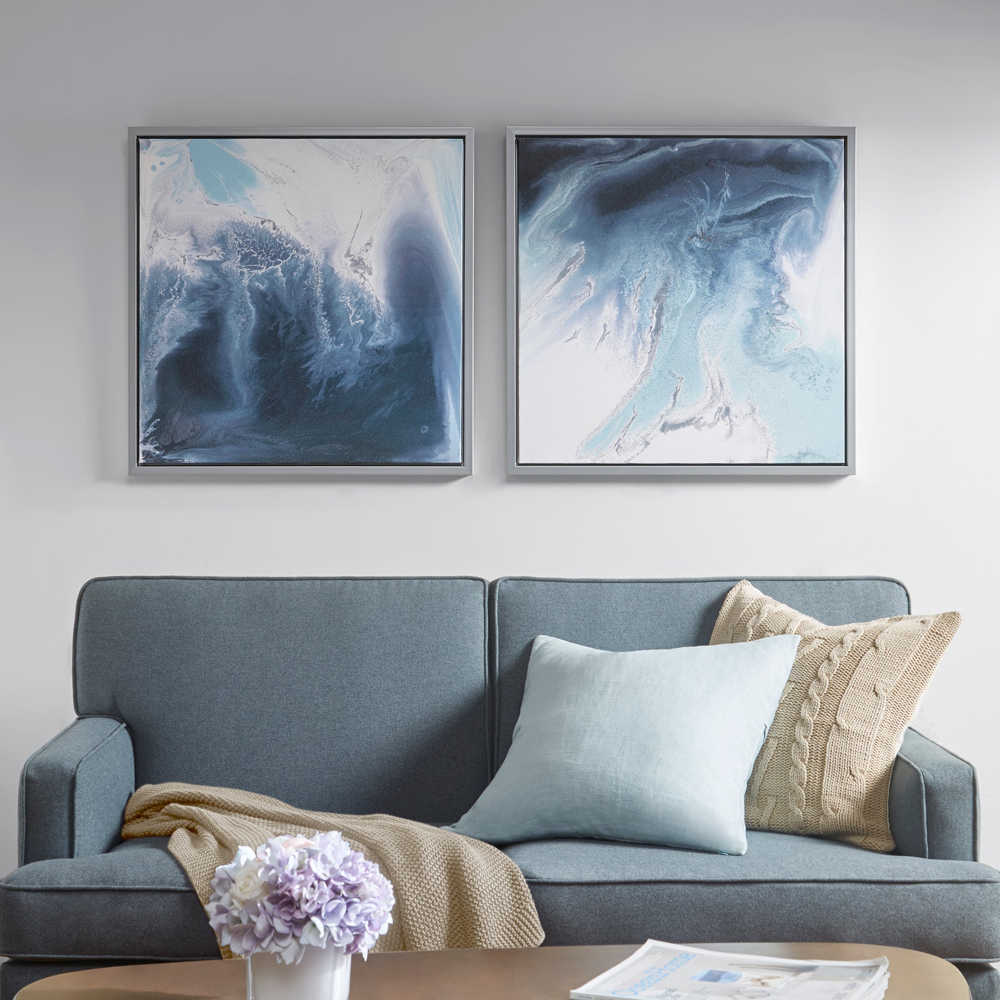 Madison Park Abstract 2-piece Framed Canvas Wall Art Set