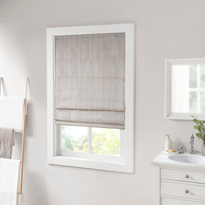 Madison Park Basketweave Room Darkening Cordless Roman Shade