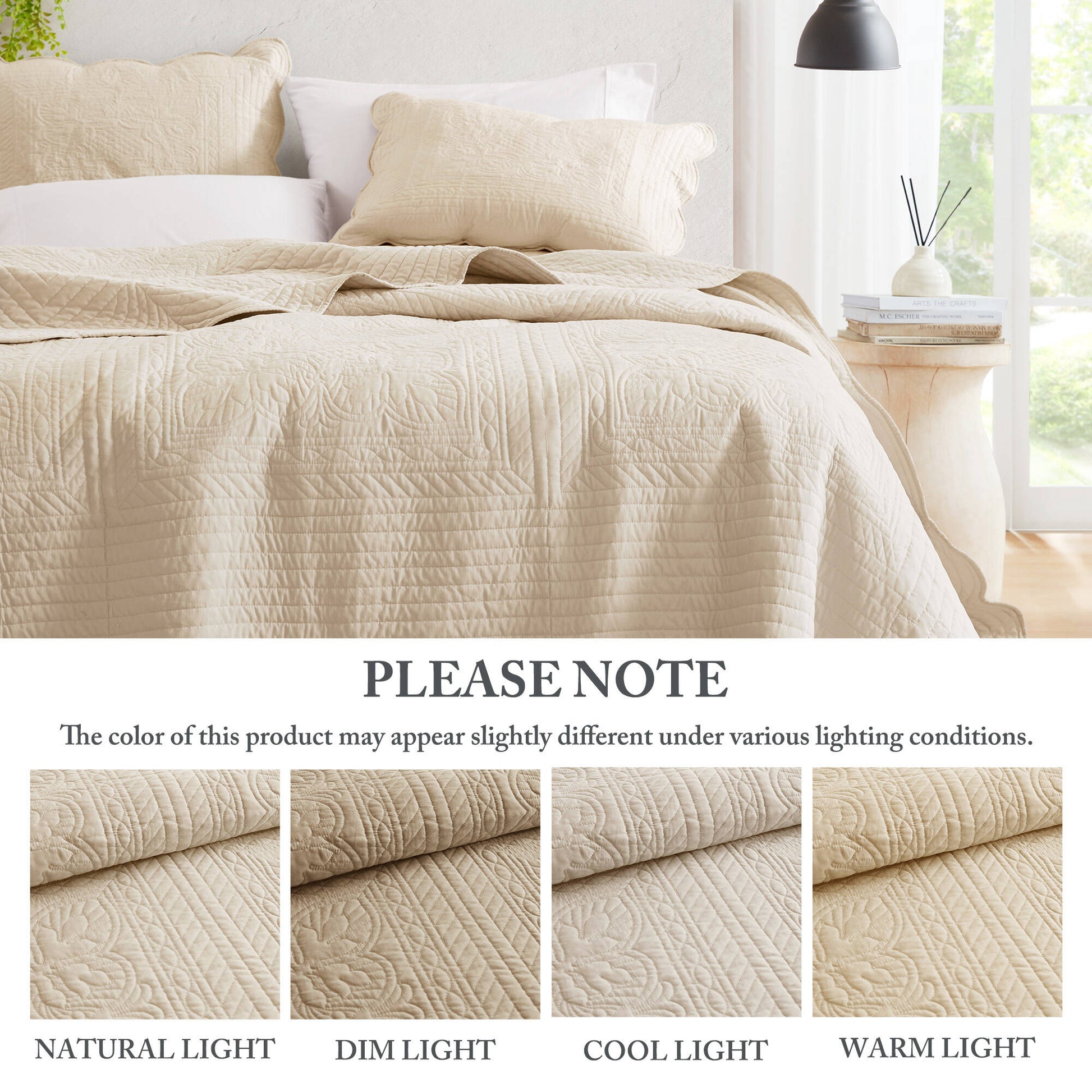 Madison Park 3 Piece Reversible Scalloped Edge Quilt Set