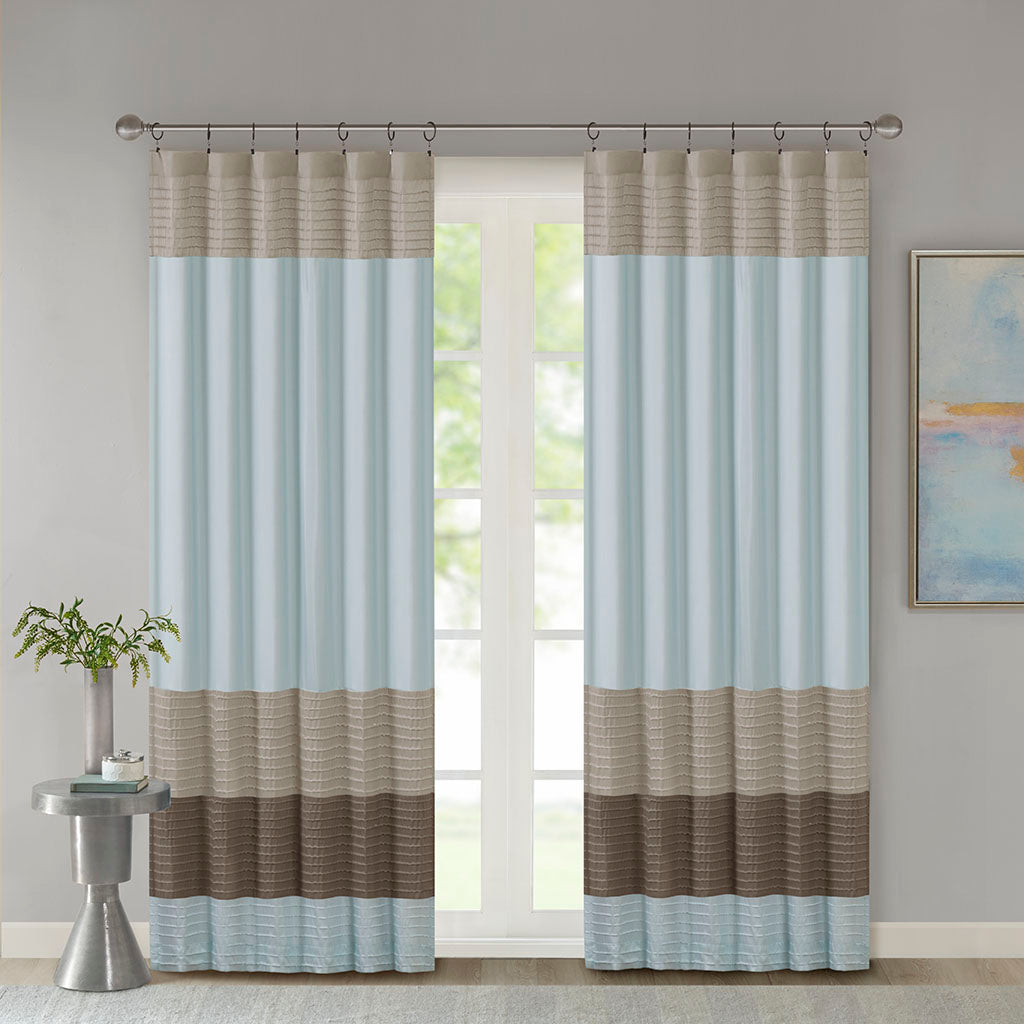 Madison Park Polyoni Pintuck Curtain Panel