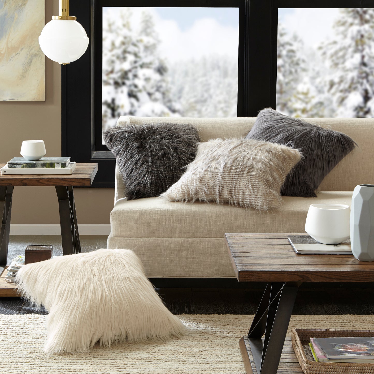 Madison Park Faux Fur Throw