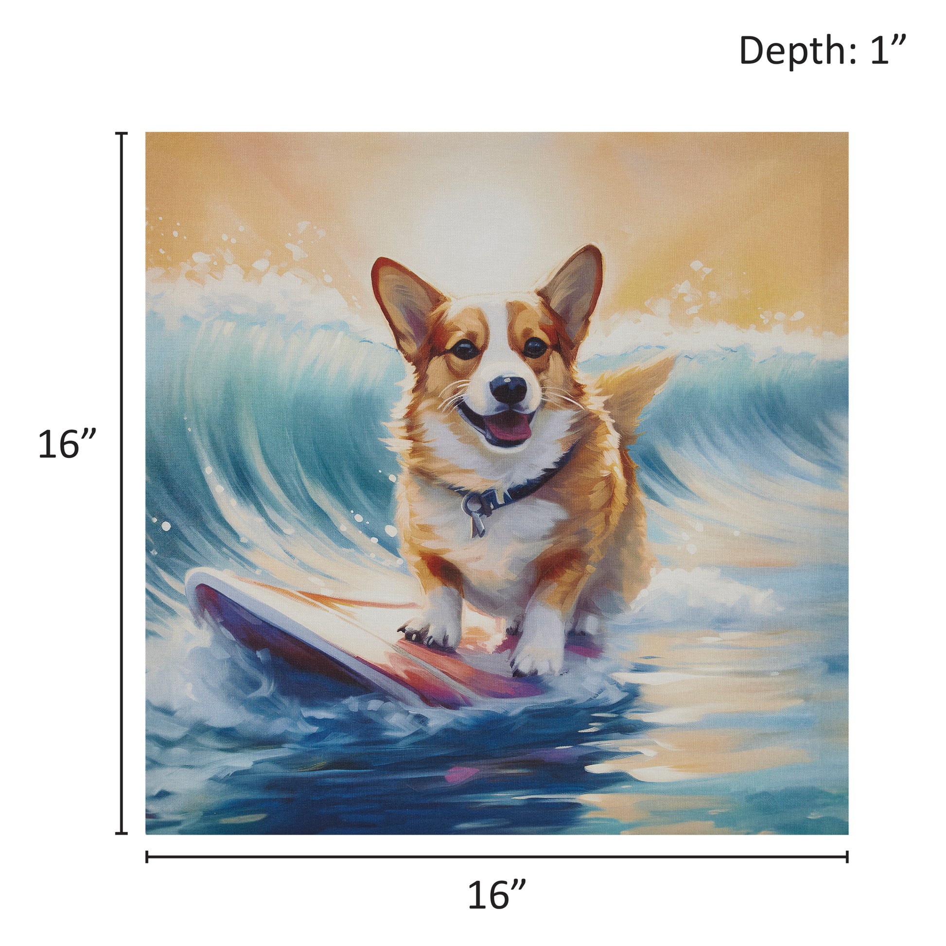 Madison Park Corgi Canvas Wall Art