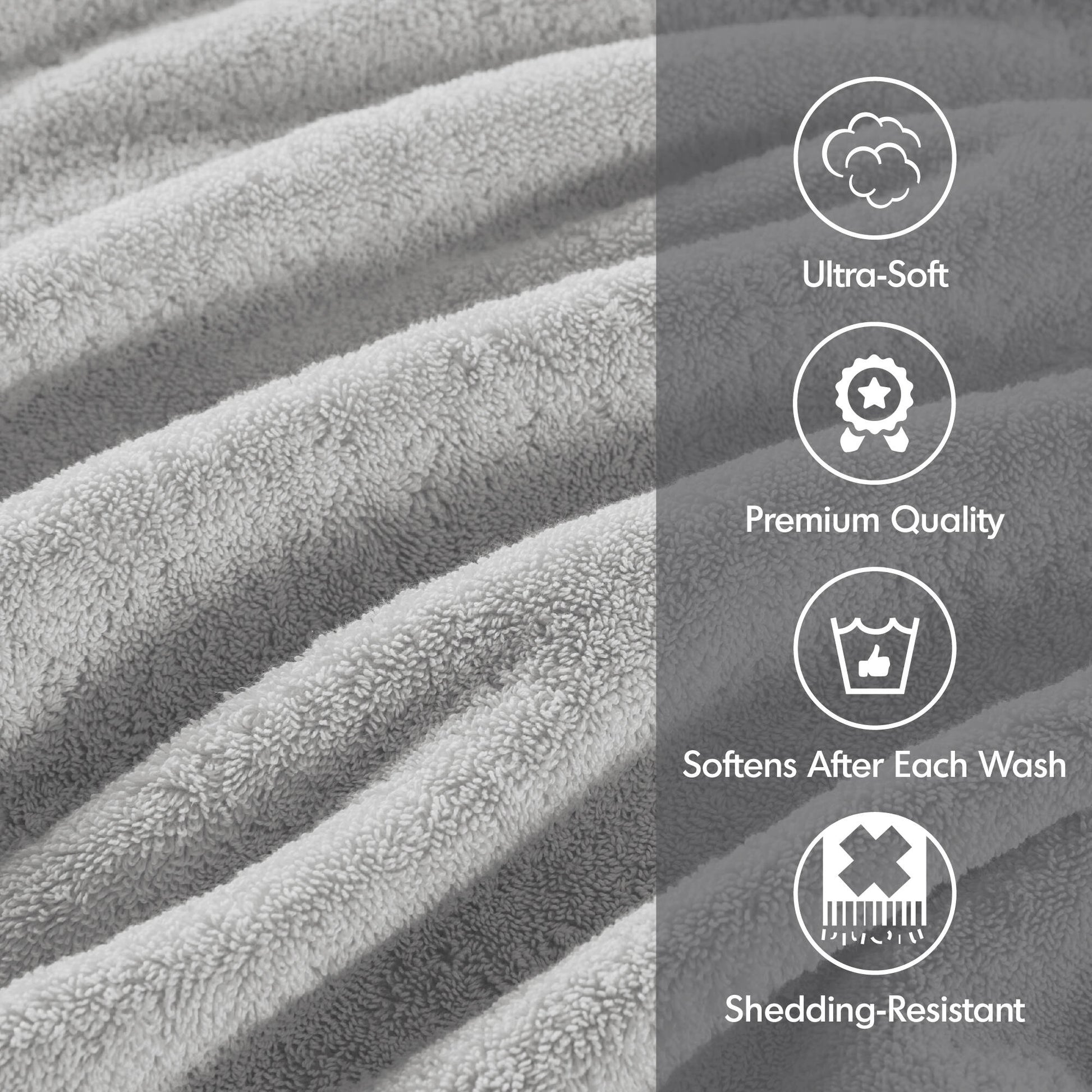 Madison Park Signature 800GSM Ultra-Soft 100% Cotton Absorbent Towel Set