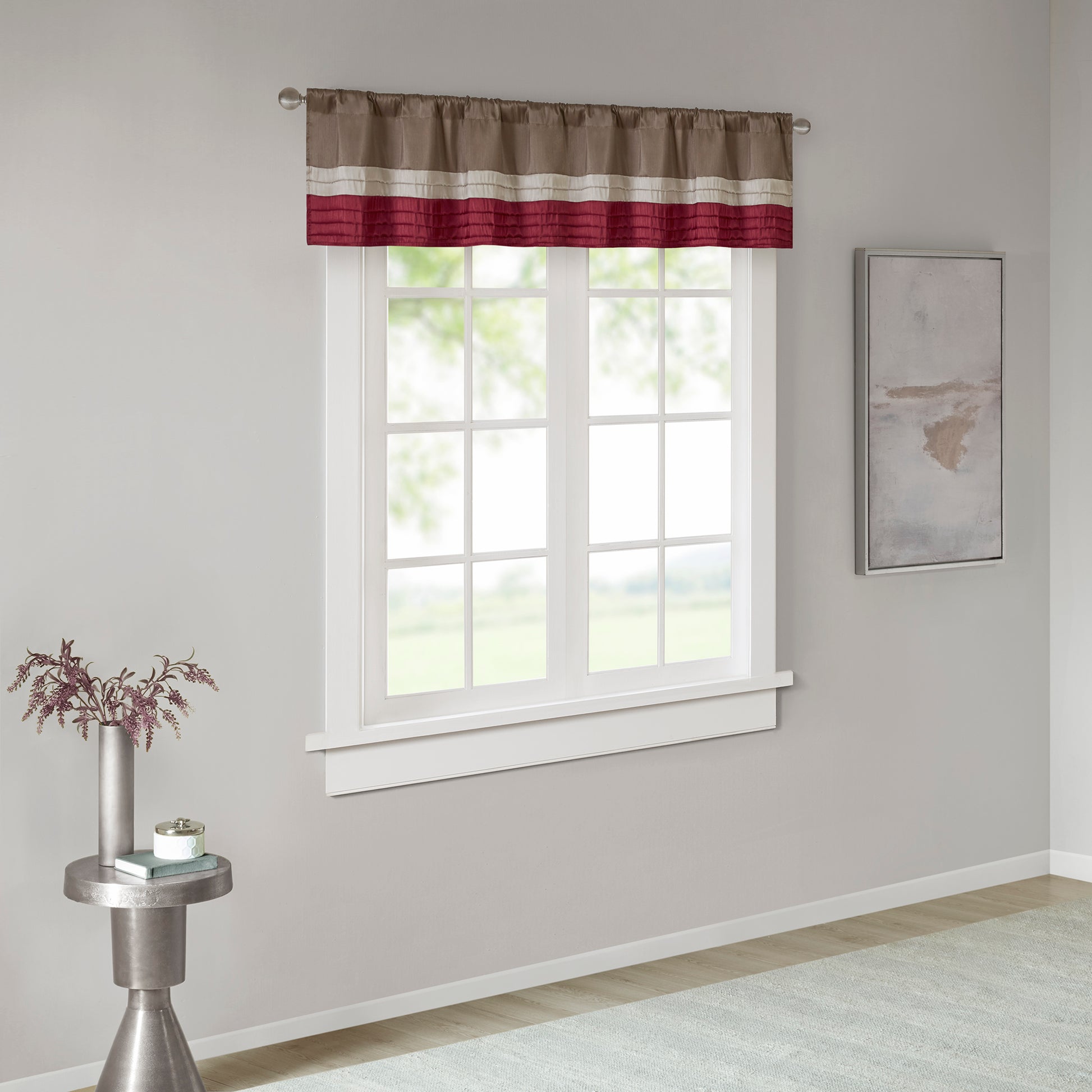 Madison Park Polyoni Pintuck Window Valance