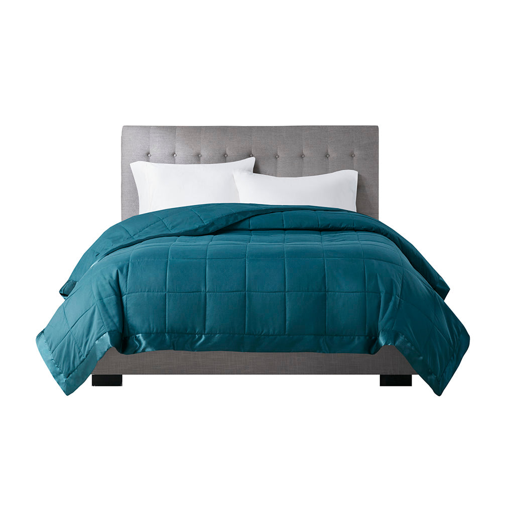 Madison Park Lightweight Down Alternative Blanket with Satin Trim