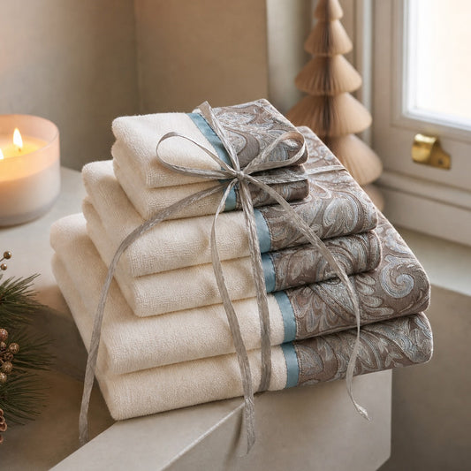 Aubrey 6-Piece Jacquard Towel Set