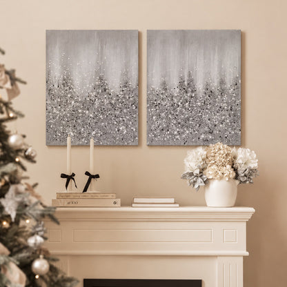 Glimmer Heavily Embellished 2-Piece Canvas Wall Art Set
