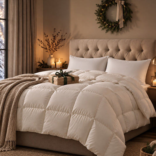 Heavy Warmth Goose Feather and Down Oversize Comforter