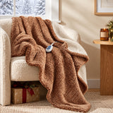 Marbled Sherpa Heated Throw
