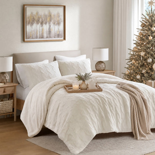 Riordan Waffle Knit Chenille Comforter Set