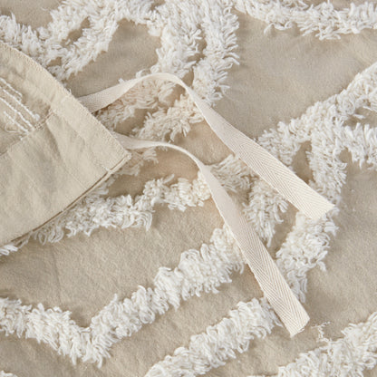 Madison Park 3 piece Tufted Cotton duvet cover set