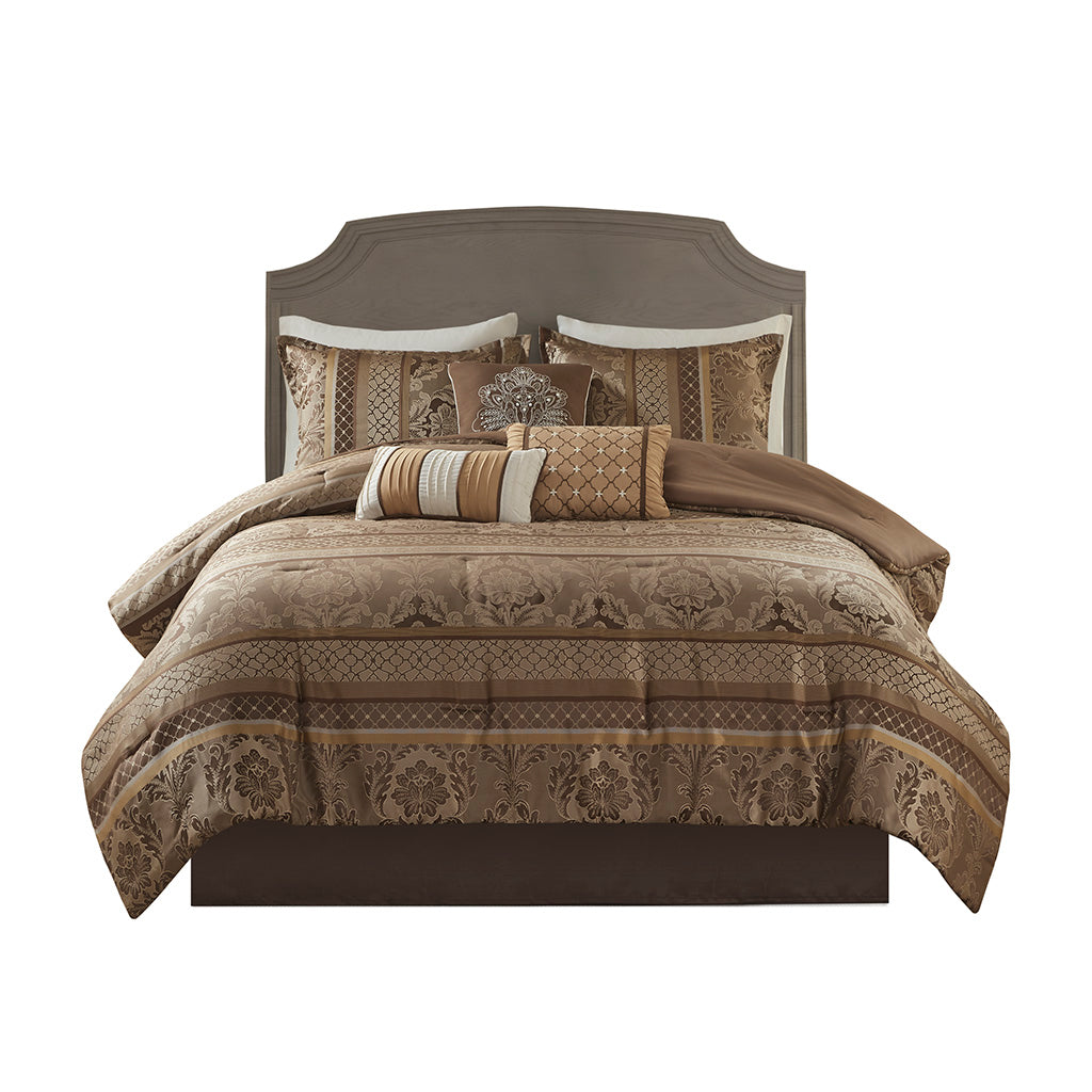 Madison Park 7 Piece Jacquard Comforter Set