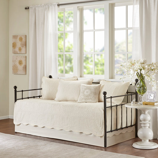 Madison Park 6 Piece Reversible Scalloped Edge Daybed Cover Set