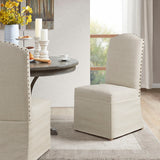 Foster Set of 2 High Back Dining Chairs with Skirts