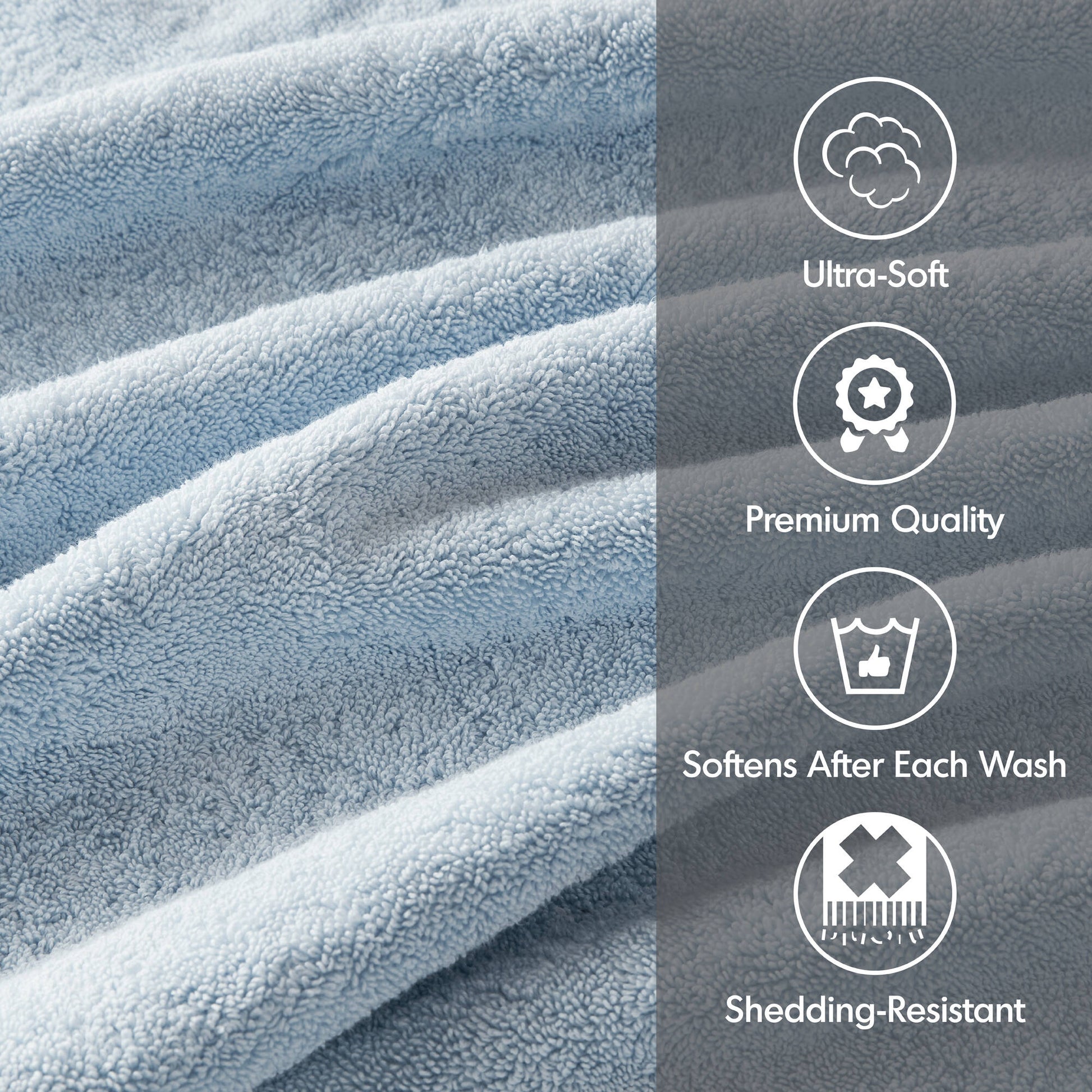 Madison Park Signature 800GSM Ultra-Soft 100% Cotton Absorbent Towel Set