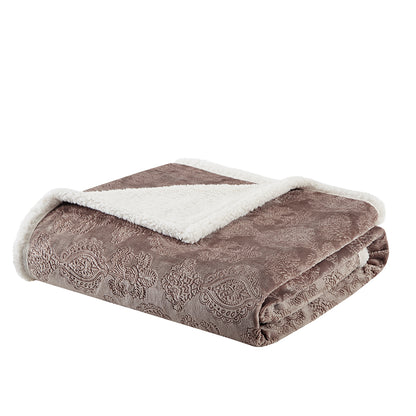 Madison Park Oversized Textured Plush Throw