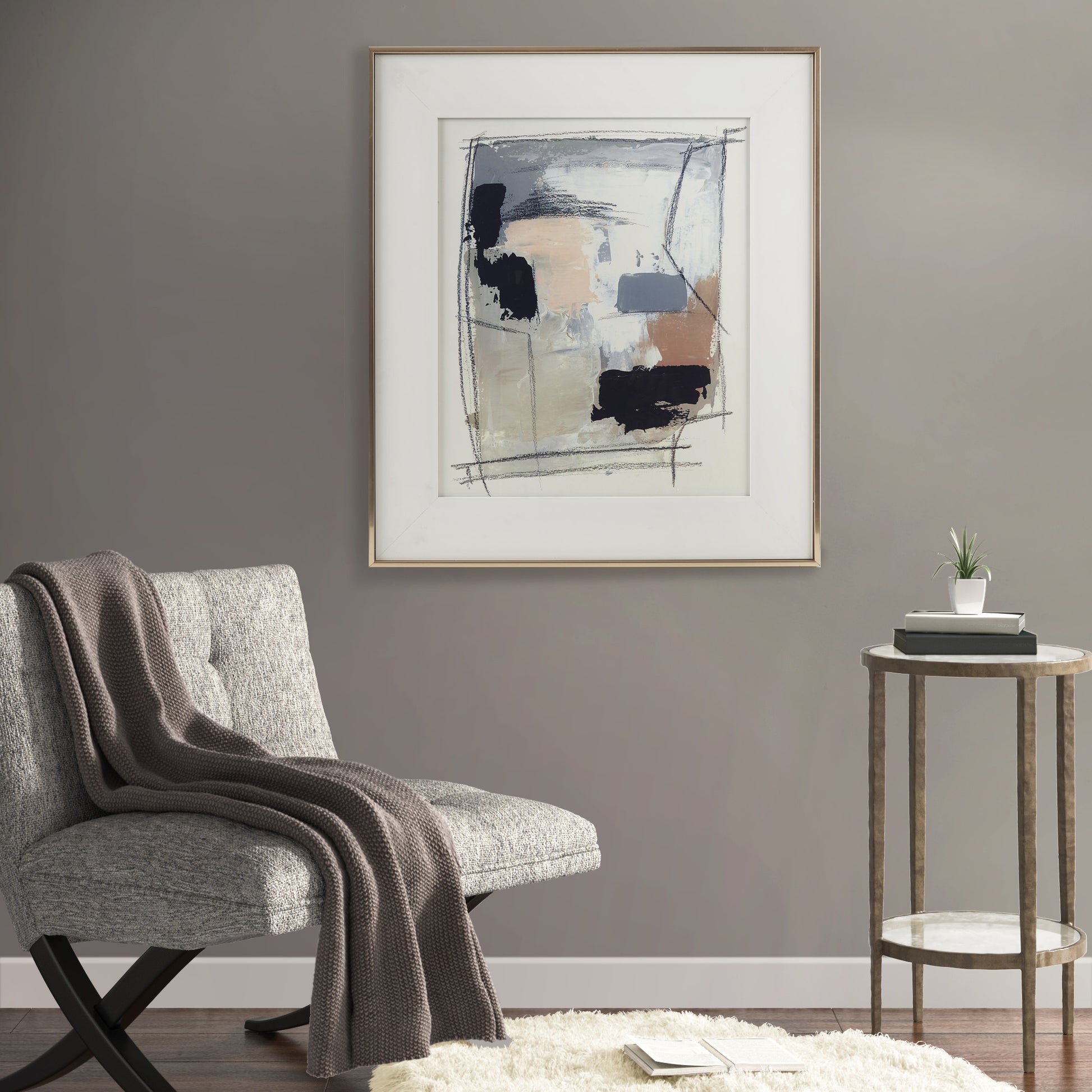 Madison Park Framed Glass and Gallery Matted Wall Art