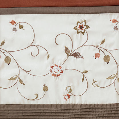 Madison Park Embroidered Window Valance