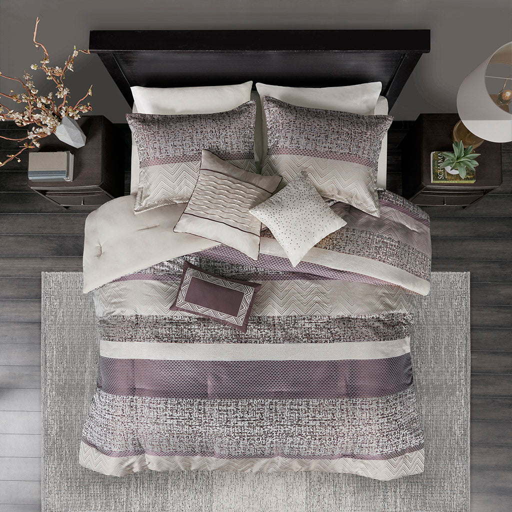 Madison Park 7 Piece Jacquard Comforter Set