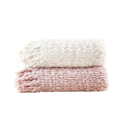 Madison Park Faux Fur Throw with Fringe