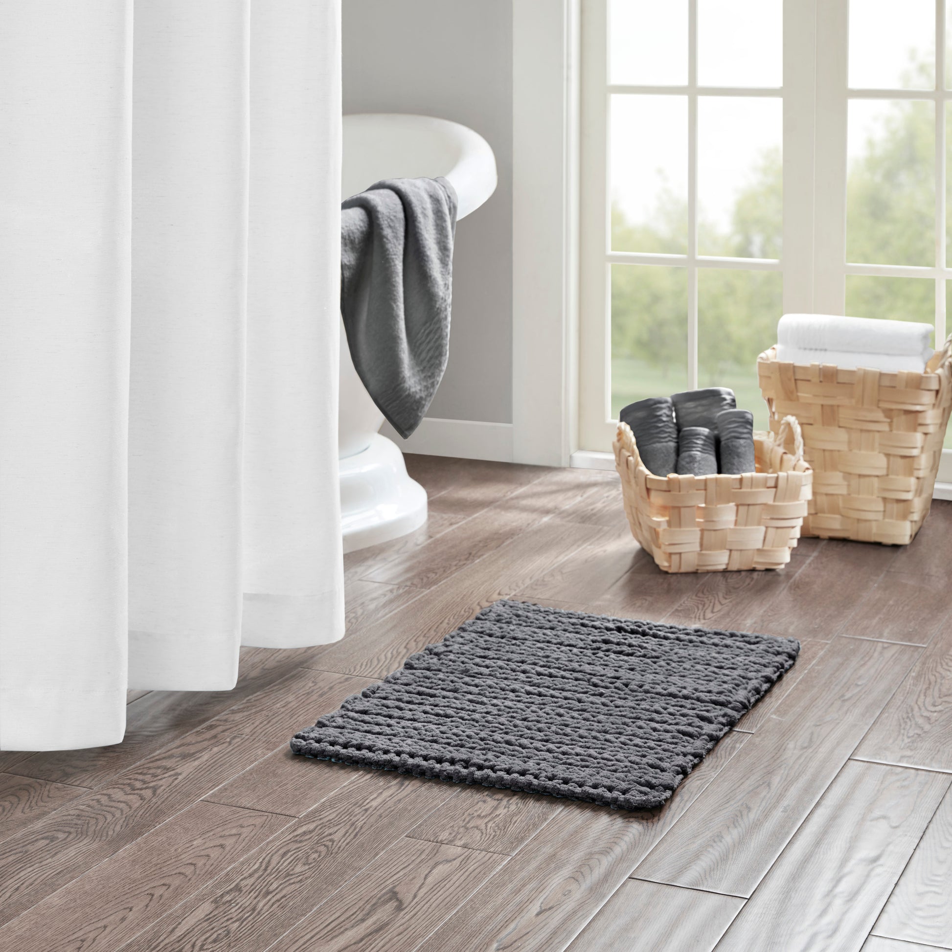 Madison Park 100% Cotton Chenille Chain Stitch Rug